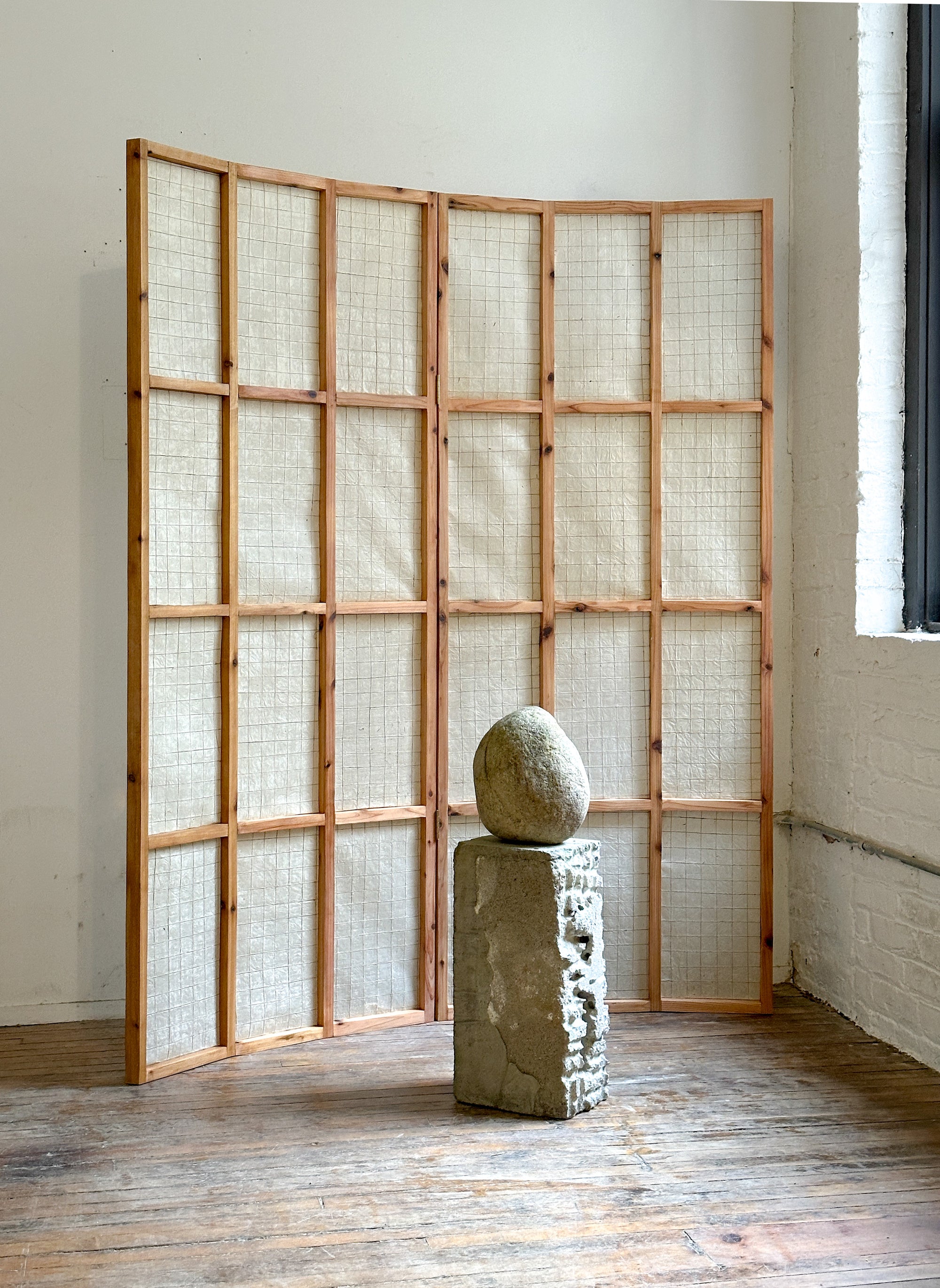 Cedar/Paper Bifold Screen