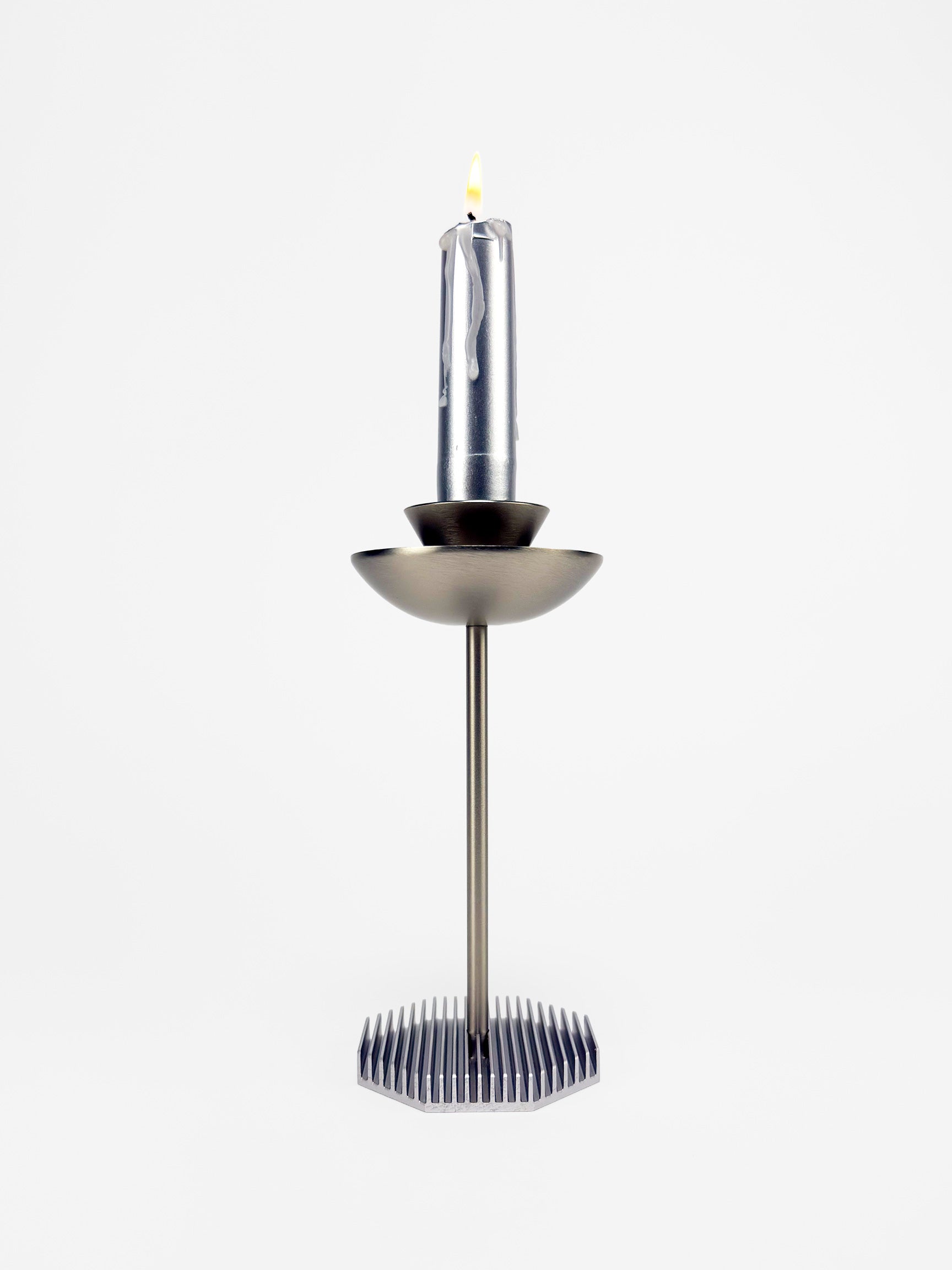 Octagon Candle Stands – Silver