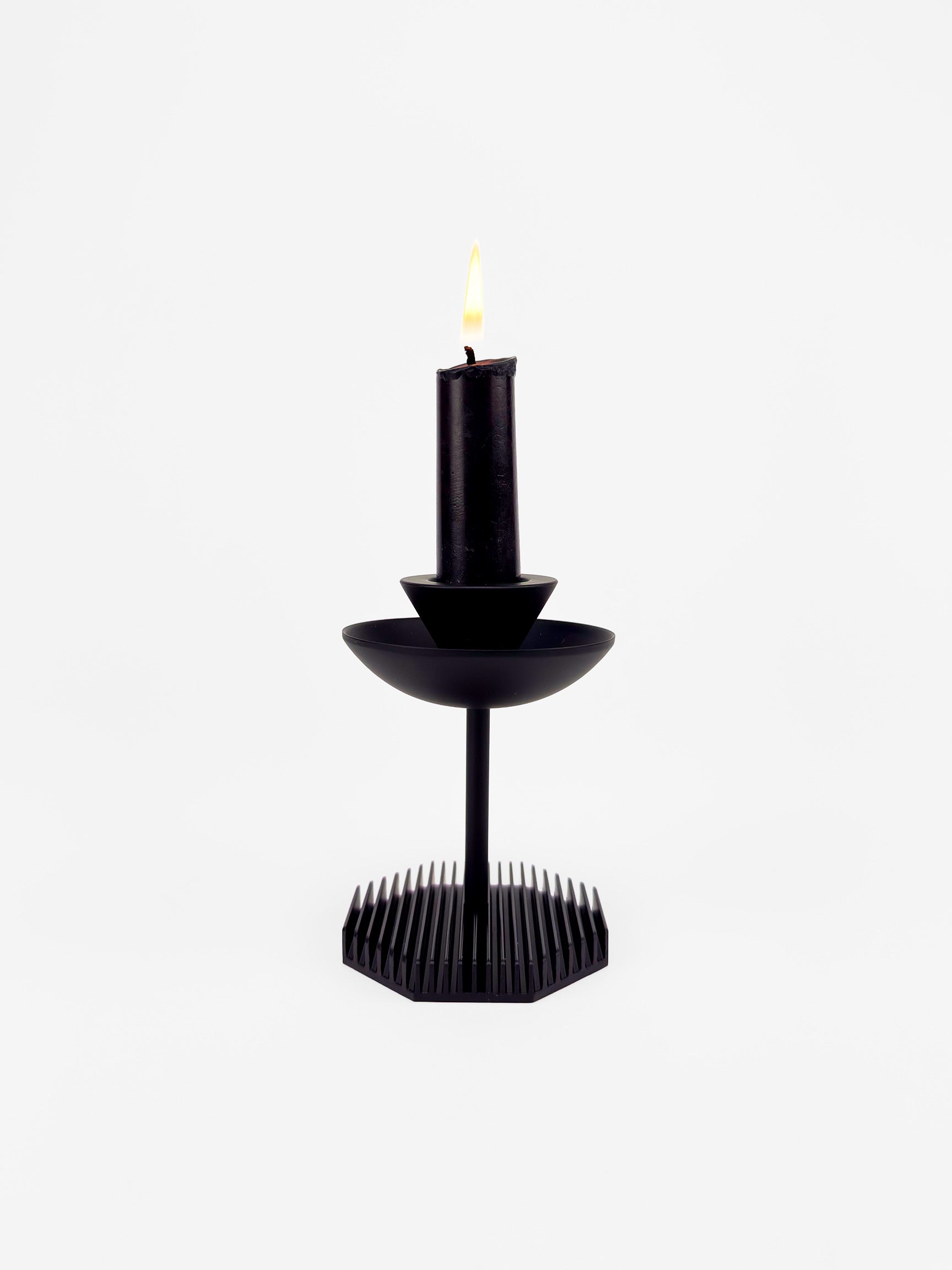 Octagon Candle Stands – Black