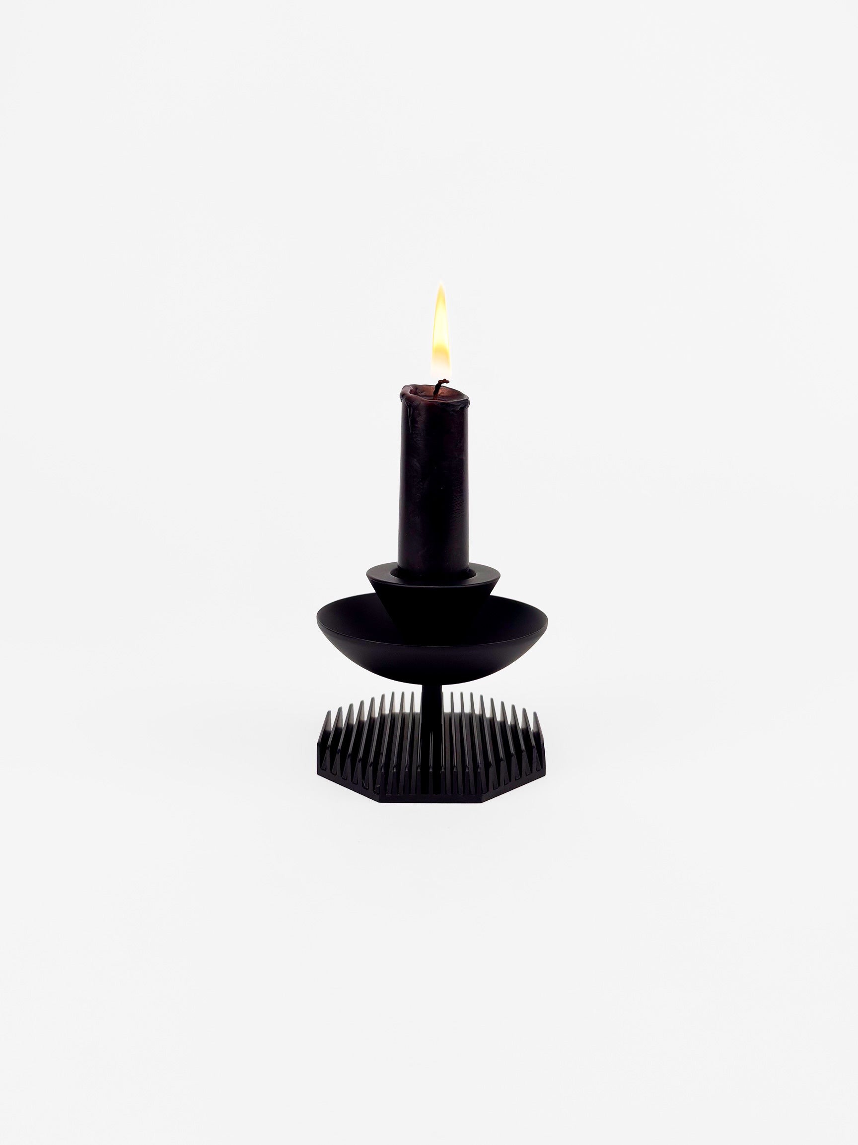 Octagon Candle Stands – Black