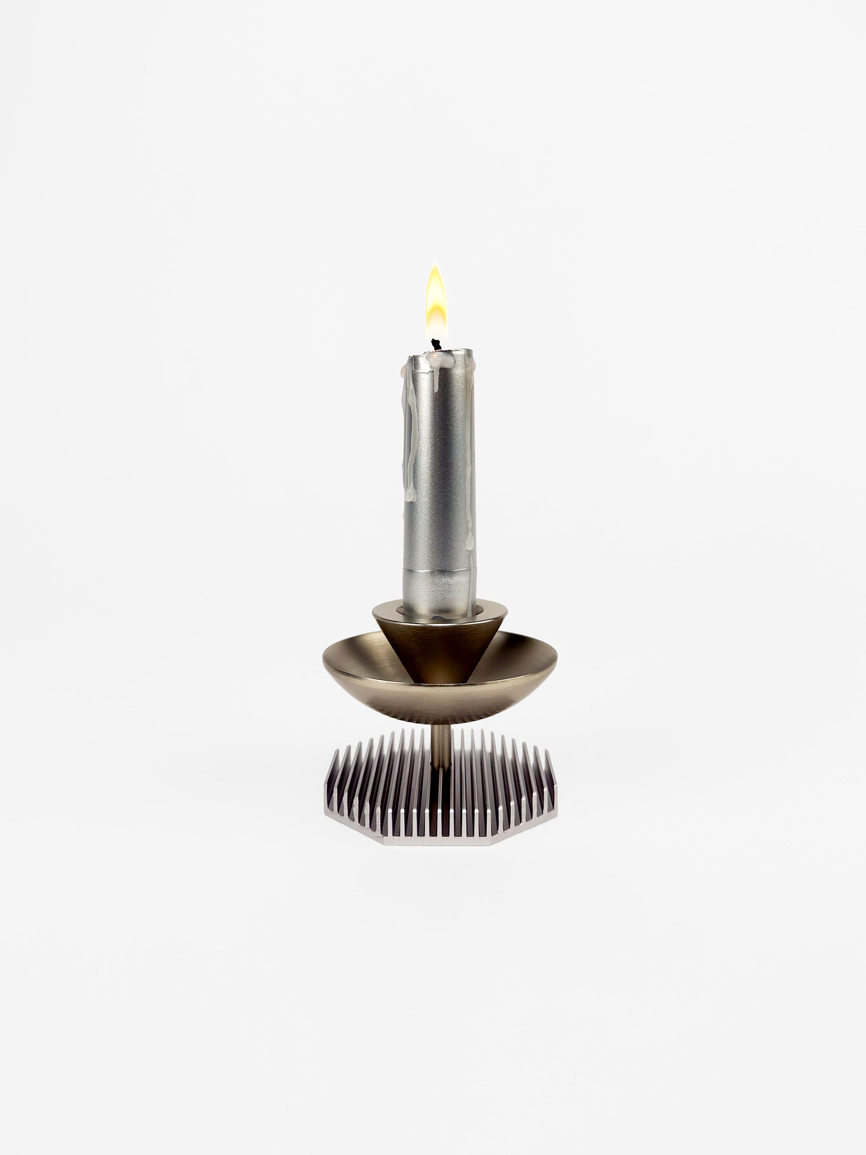 Octagon Candle Stands – Silver